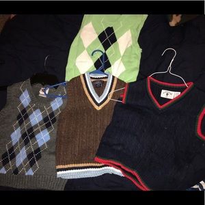 (bundle of 4) Sweater Vest, Boys 5 / 6 EUC, Argyle